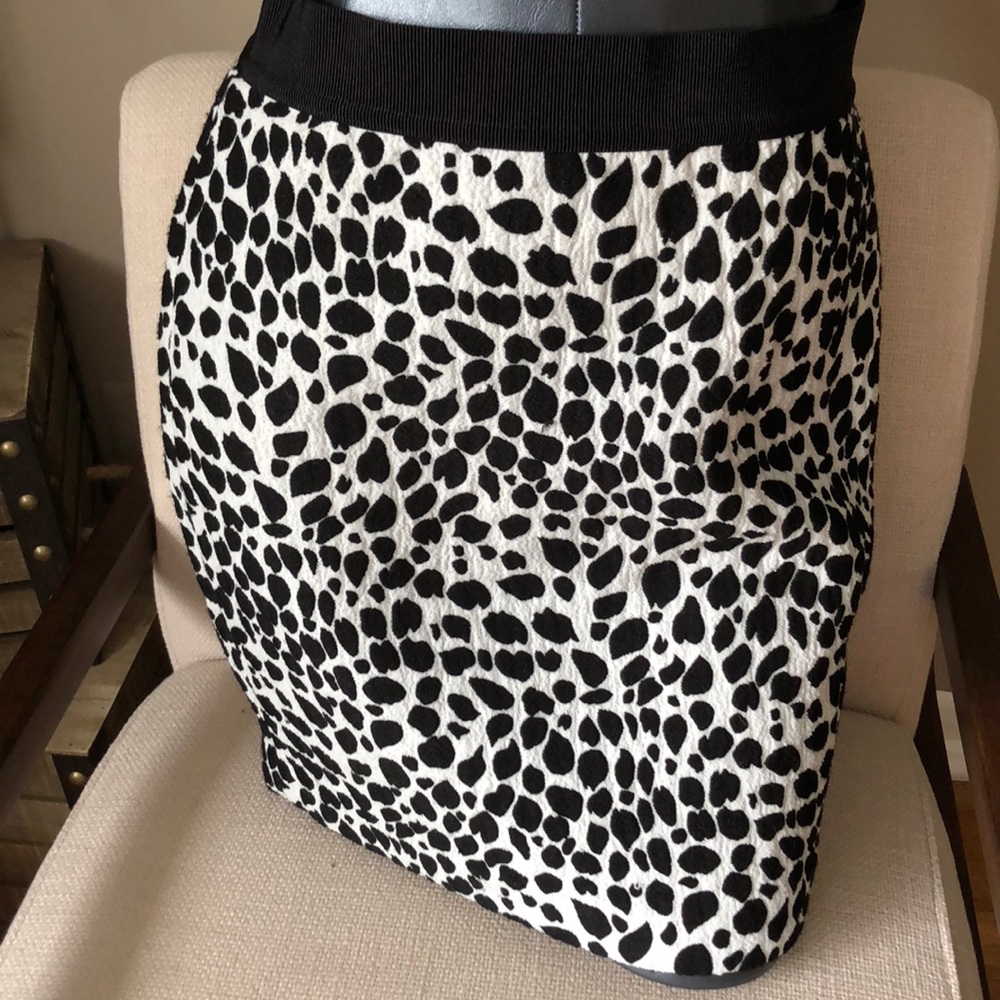 Ann Taylor black and white print skirt